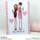 Stamping Bella, Rubber Stamp, BEST FRIENDS SENTIMENT SET (8 stamps included)