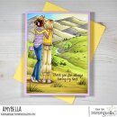 Stamping Bella, Rubber Stamp, MOUNTAIN VIEW BACKDROP