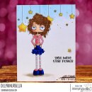 Stamping Bella, Rubber Stamp, ODDBALL ZODIAC AQUARIUS (3 stamps included)