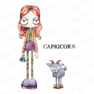 Stamping Bella, Rubber Stamp, ODDBALL ZODIAC CAPRICORN (3...