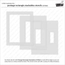 Lawn Fawn, Lawn Clippings, postage rectangle stackables stencil