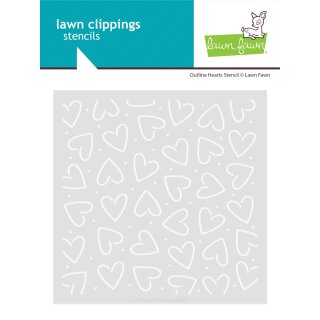 Lawn Fawn, Lawn Clippings, outline hearts stencil