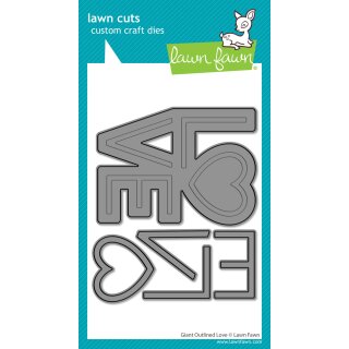 Lawn Fawn, lawn cuts/ Stanzschablone, giant outlined love
