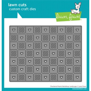Lawn Fawn, lawn cuts/ Stanzschablone, checkered hearts...