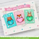 Lawn Fawn, lawn cuts/ Stanzschablone, checkered hearts backdrop: landscape