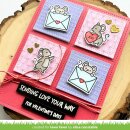 Lawn Fawn, clear stamp, valentine mice