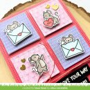Lawn Fawn, clear stamp, valentine mice