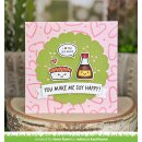 Lawn Fawn, clear stamp, soy happy