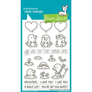 Lawn Fawn, clear stamp, a mole lot of love