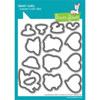 Lawn Fawn, lawn cuts/ Stanzschablone, a mole lot of love