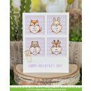Lawn Fawn, clear stamp, critter conversation hearts
