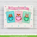 Lawn Fawn, clear stamp, critter conversation hearts