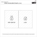 Lawn Fawn, clear stamp, critter conversation hearts