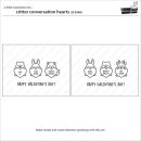 Lawn Fawn, clear stamp, critter conversation hearts