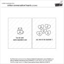 Lawn Fawn, clear stamp, critter conversation hearts