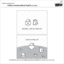 Lawn Fawn, clear stamp, critter conversation hearts