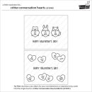 Lawn Fawn, clear stamp, critter conversation hearts