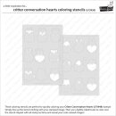 Lawn Fawn, coloring stencils, critter conversation hearts