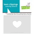 Lawn Fawn, coloring stencils, critter conversation hearts...