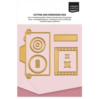 Vaessen Creative, Stanzschablonen Vintage-Kamera 10 Teile