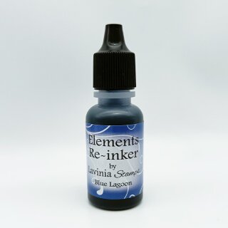 Lavinia Stamps, Elements Premium Dye Ink - Re-Inker - Blue Lagoon