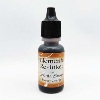 Lavinia Stamps, Elements Premium Dye Ink - Re-Inker - Russet Orange