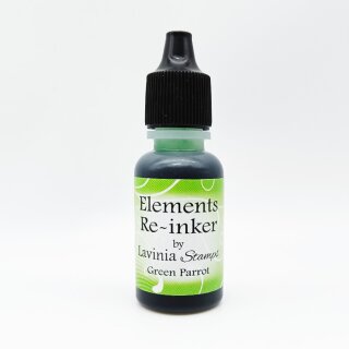 Lavinia Stamps, Elements Premium Dye Ink - Re-Inker - Green Parrot