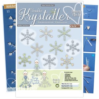 Dommerby Papir, Quilling Anleitung - Winterkristalle