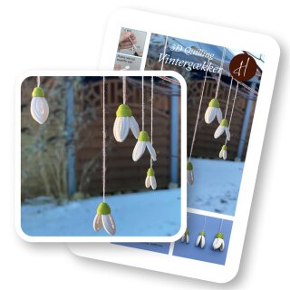 Hanne Olesen, Quilling Ideenseite 3D Schneeglöckchen