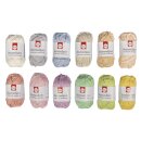 Rayher Baumwollgarn Mix, Mini-Knäuel à 20 g,...