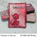 Sweet November Stamps, clear stamp, January Garnet Dragon