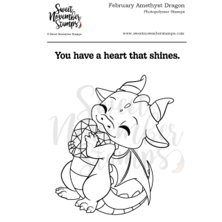 Sweet November Stamps, clear stamp, February Amethyst Dragon