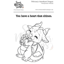 Sweet November Stamps, clear stamp, February Amethyst Dragon