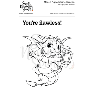 Sweet November Stamps, clear stamp, March Aquamarine Dragon