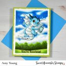 Sweet November Stamps, clear stamp, March Aquamarine Dragon