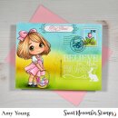 Sweet November Stamps, clear stamp, Lila