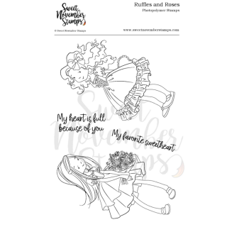 Sweet November Stamps, clear stamp, Ruffles and Roses