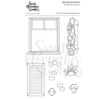 Sweet November Stamps, clear stamp, Spring Windows