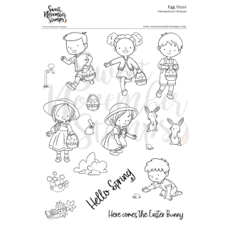 Sweet November Stamps, clear stamp, Egg Hunt