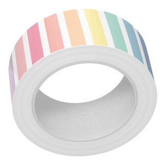 Lawn Fawn, vertical pastel rainbow stripes washi tape