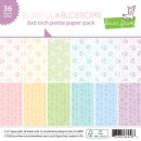 Lawn Fawn, blissful blossoms petite paper pack , 6"x6" / 15,2x15,2cm, Block 36 Blatt