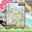 Lawn Fawn, clear stamp, a mole lot of flowers