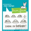 Lawn Fawn, clear stamp, all the garden hats