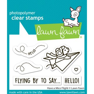 Lawn Fawn, clear stamp, have a mice flight