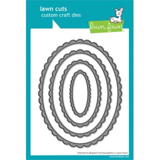 Lawn Fawn, lawn cuts/ Stanzschablone, stitched scalloped...