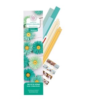 papier + ideen, 3D Quilling Mini Kit - Blüten smeraldo