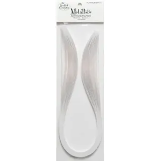 Quilled Creations, Paper Stripes, Metallic Platinum White...