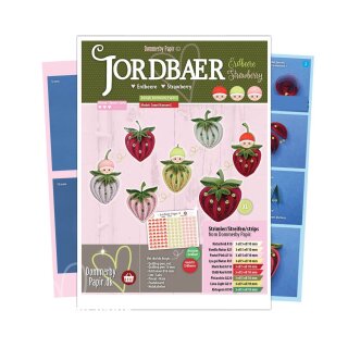 Dommerby Papir, Quilling Anleitung - Jordbær/ Erdbeere