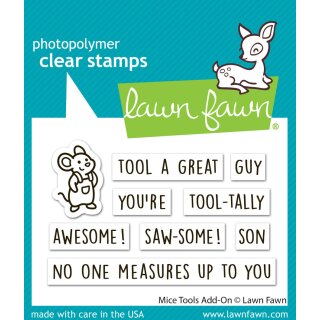 Lawn Fawn, clear stamp, mice tools add-on