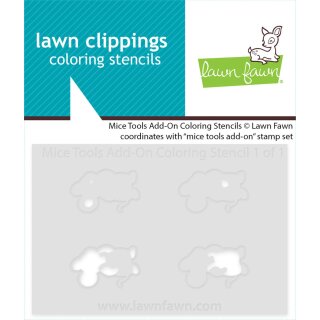 Lawn Fawn, coloring stencils, mice tools add-on